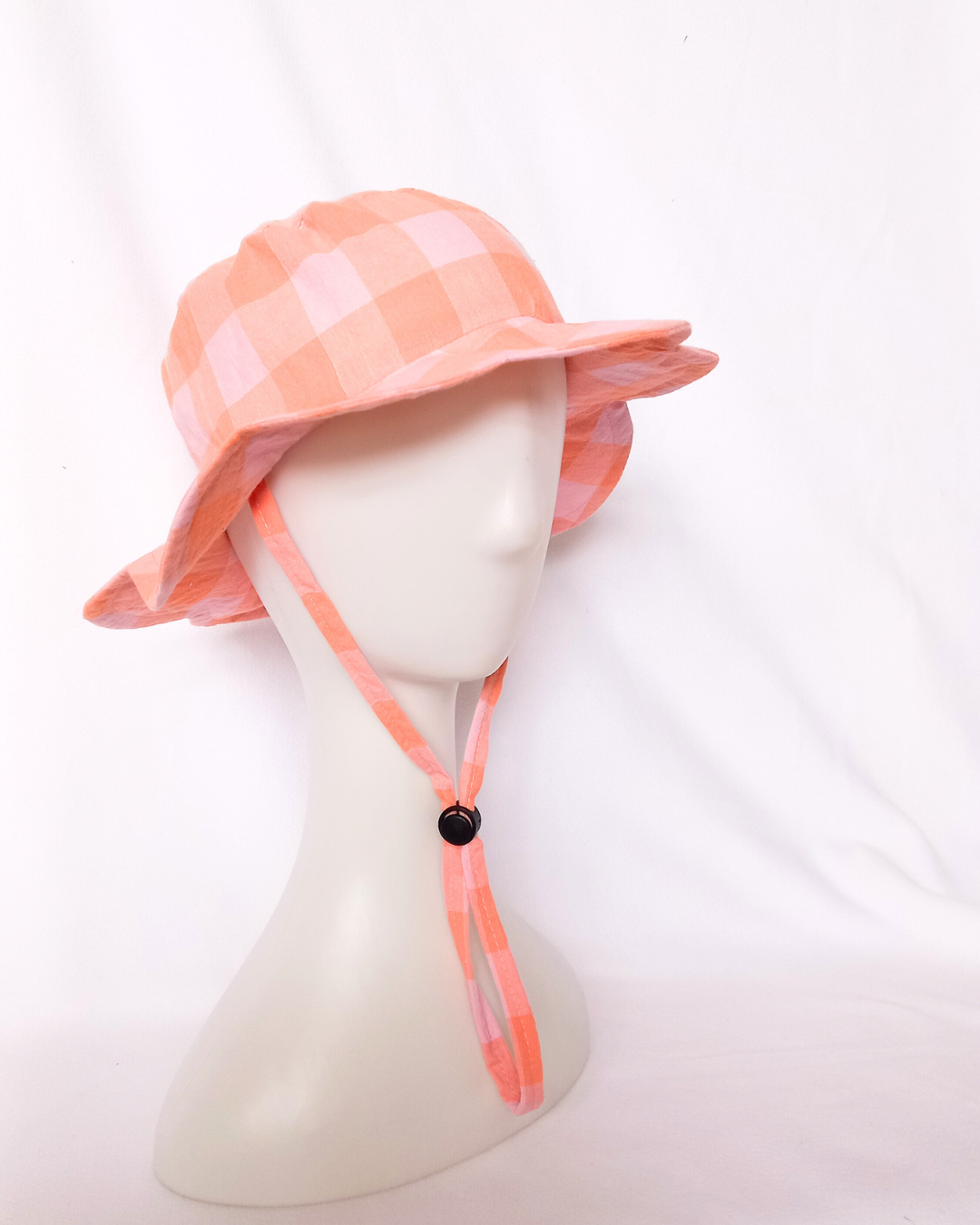 Melon gingham sunhat