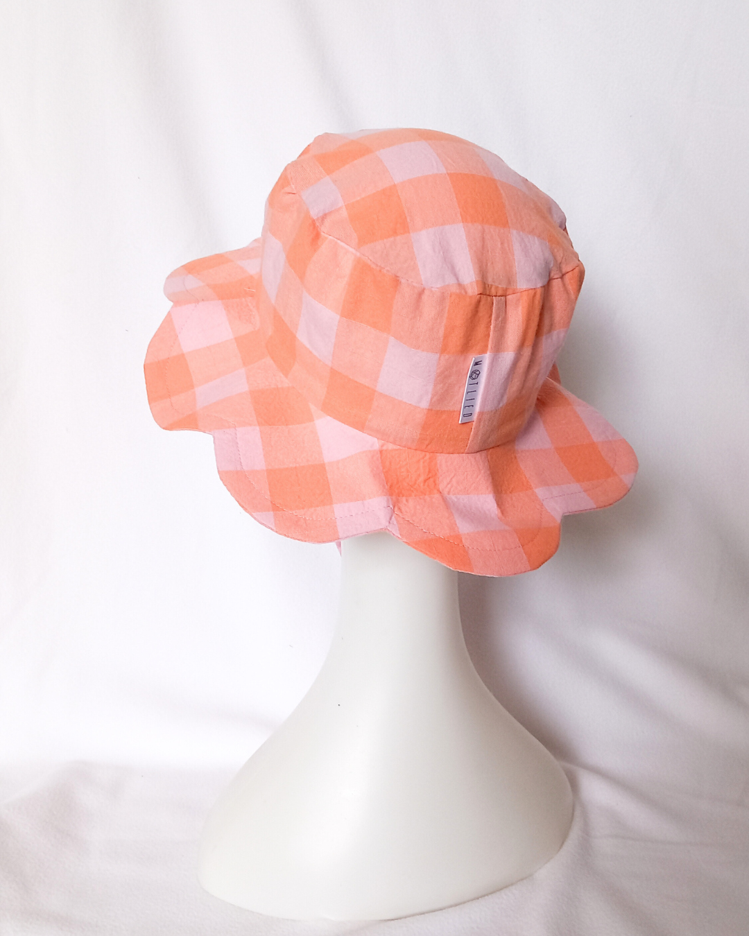 Melon gingham sunhat