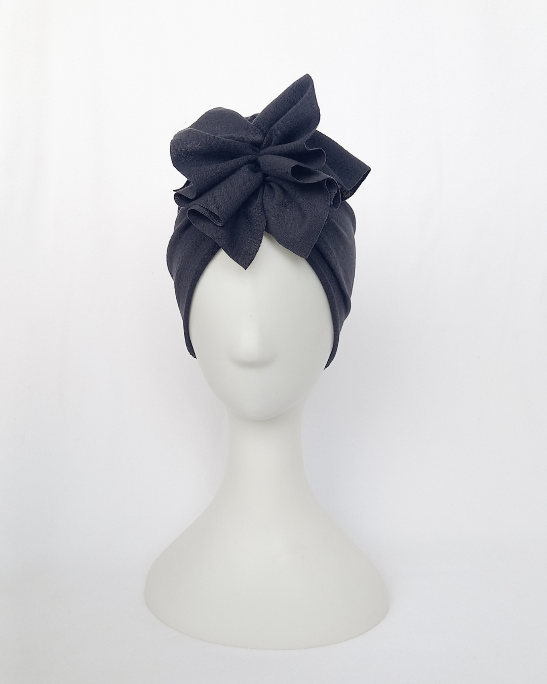 Charcoal merino turban