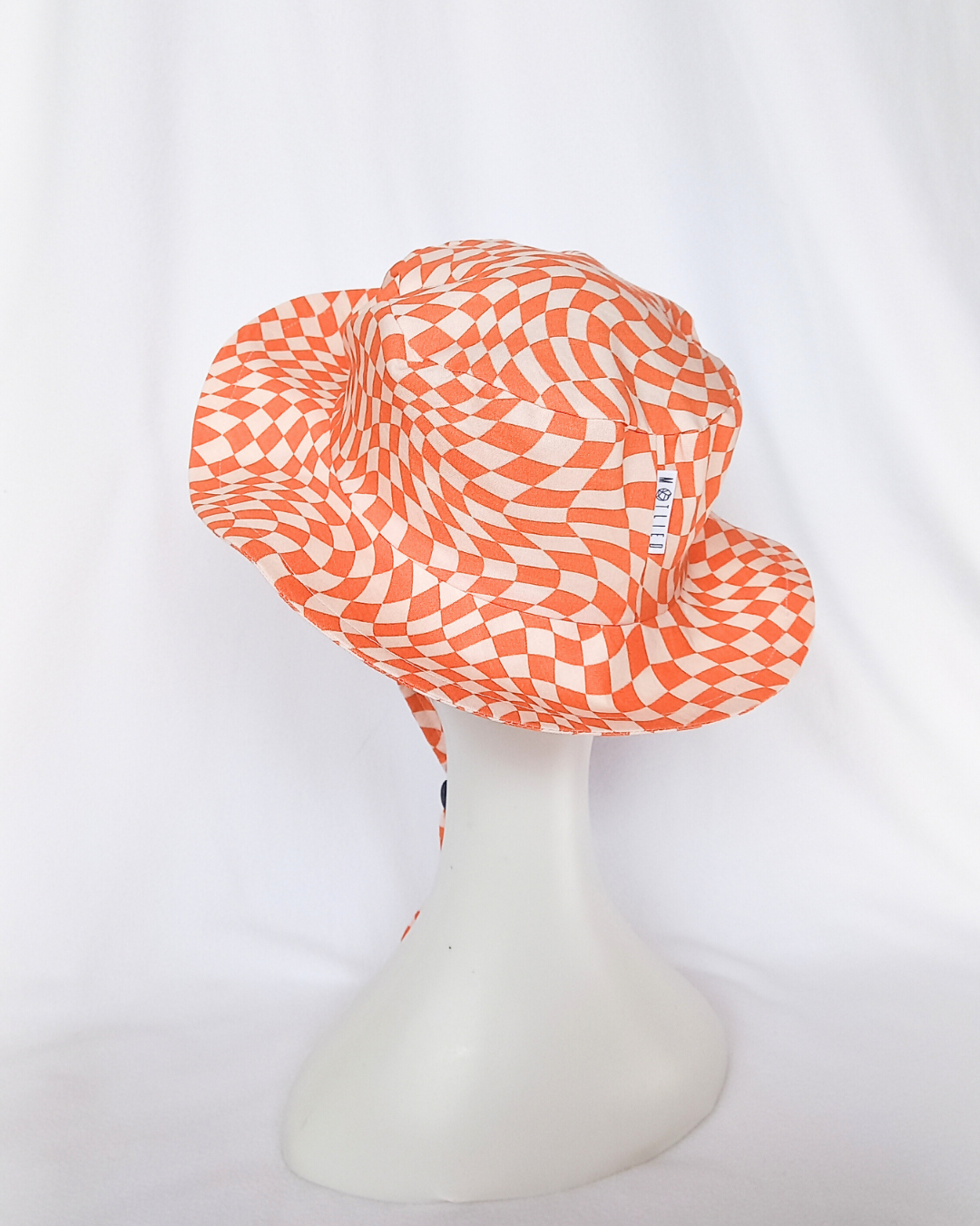 Checkered wave sunhat