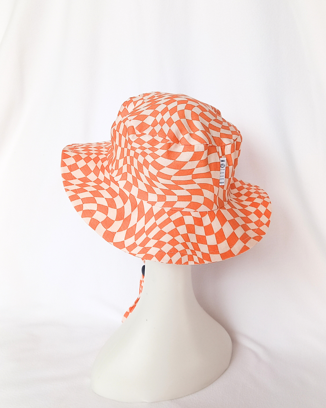 Checkered wave sunhat