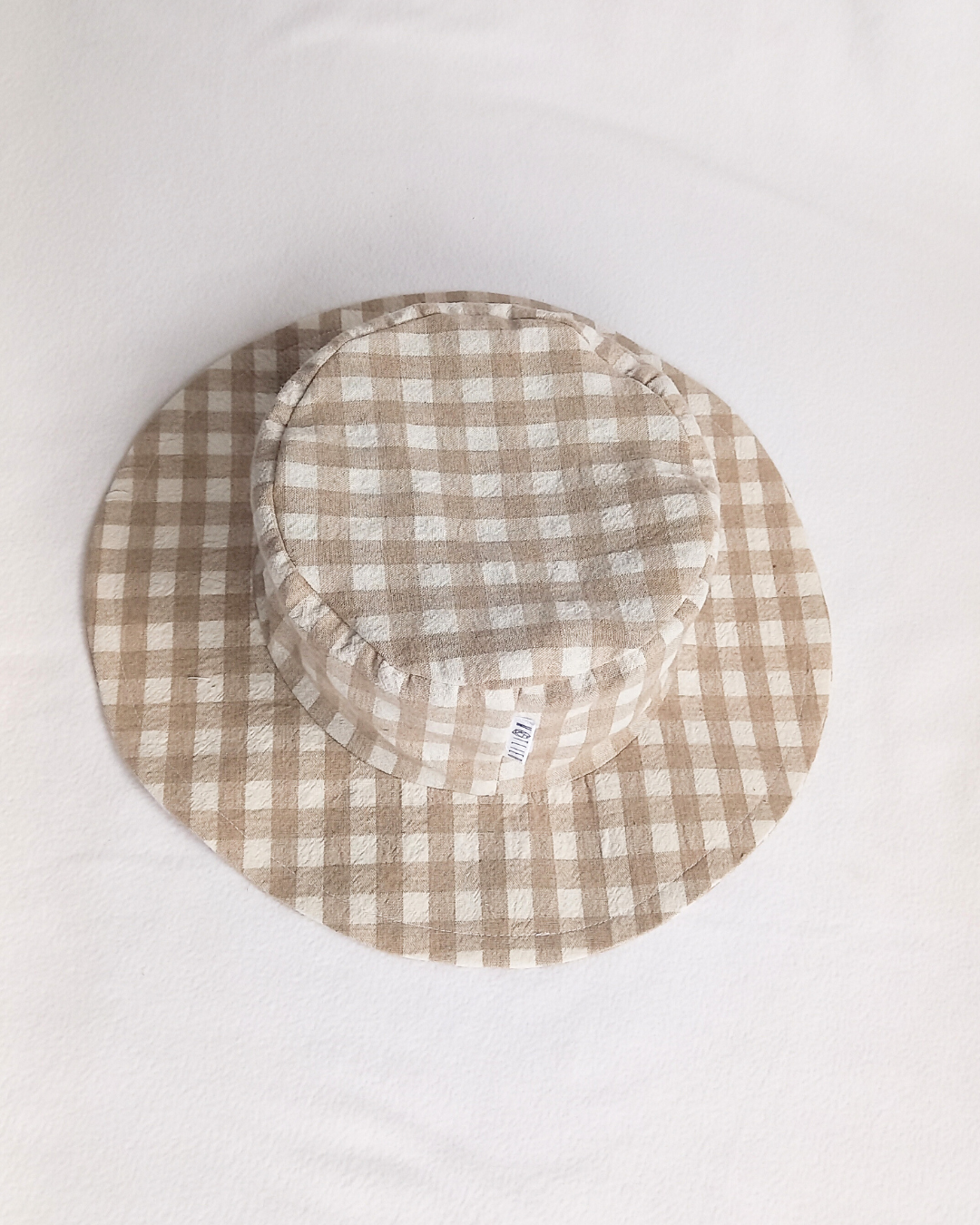 Sand gingham sunhat