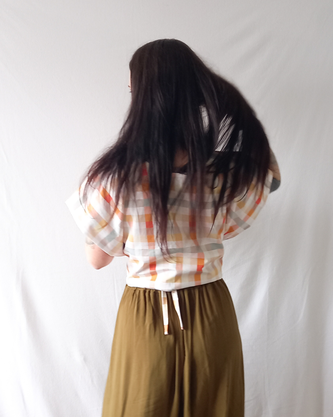 Charlie top in Pastel gingham