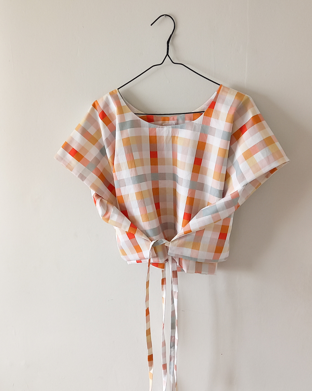 Charlie top in Pastel gingham