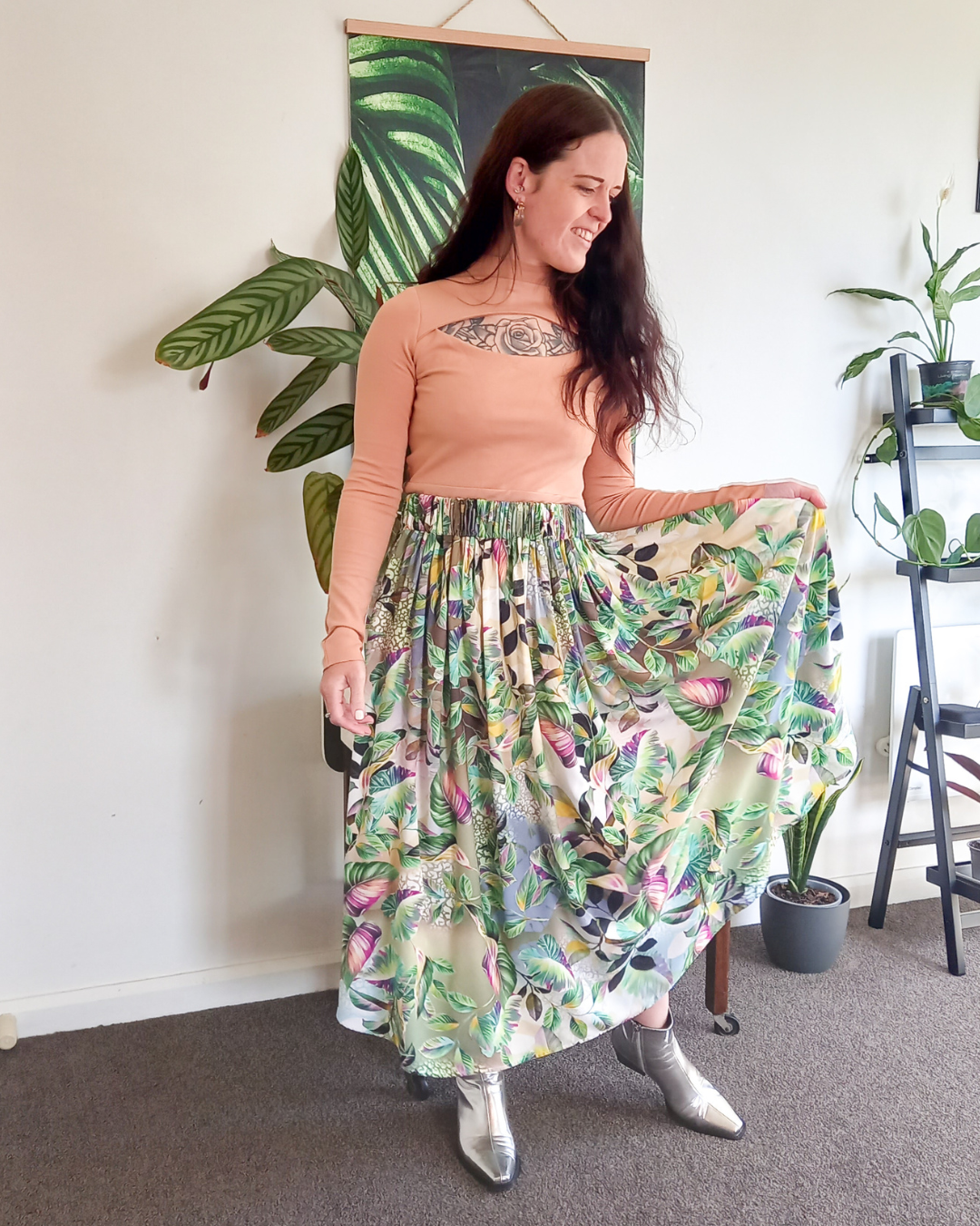 Pillar skirt in Jungle