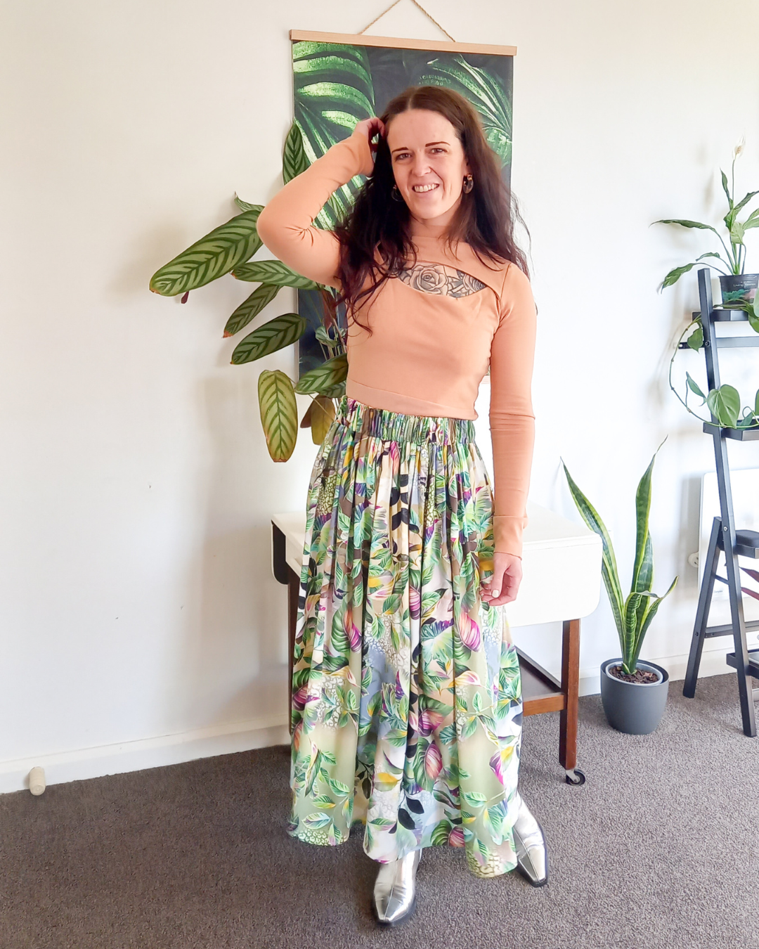 Pillar skirt in Jungle