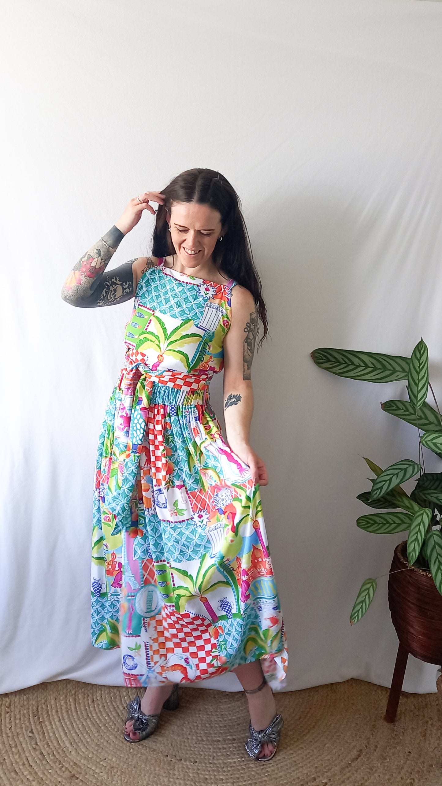Tropical rental dress set - size M