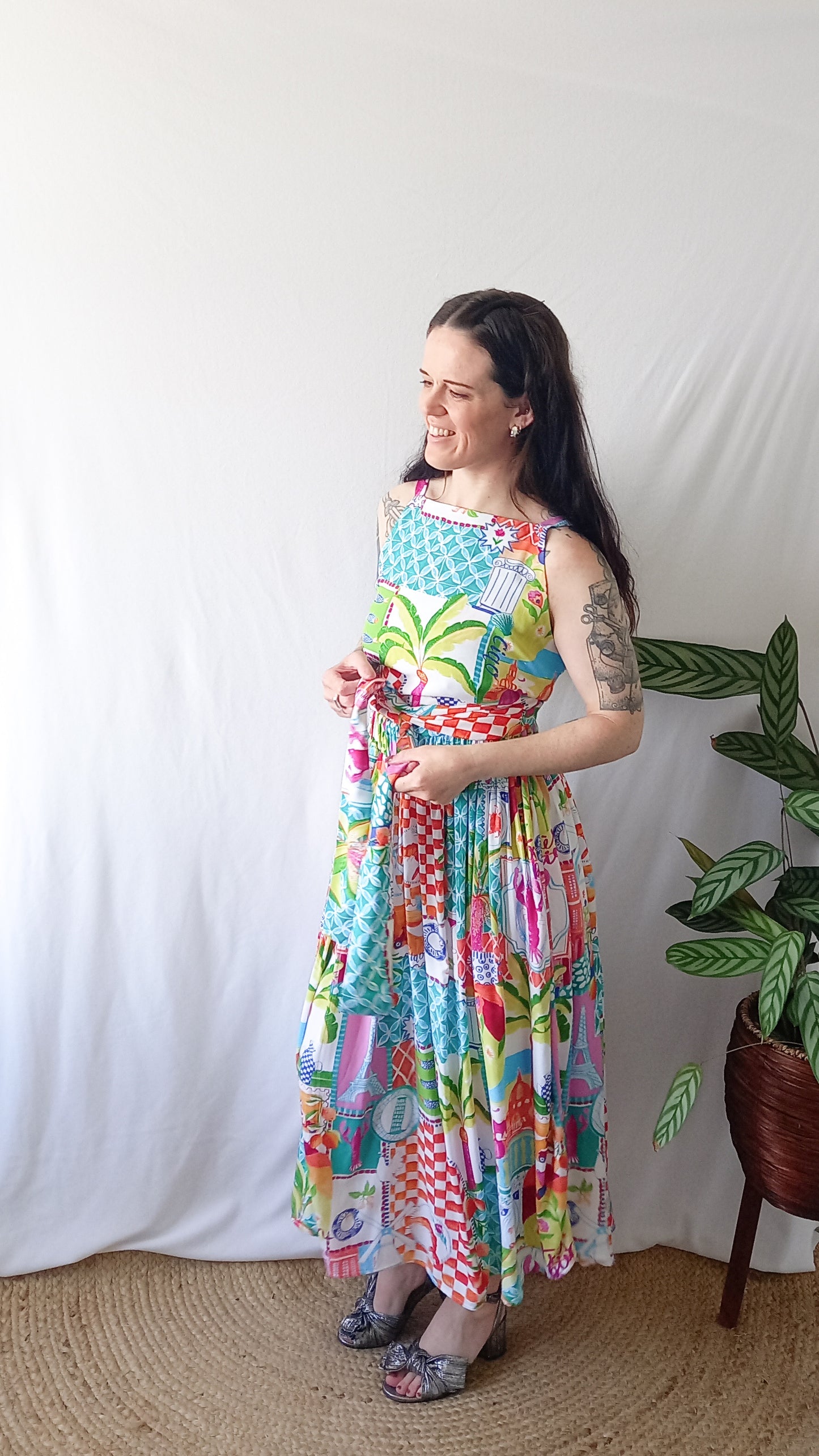 Tropical rental dress set - size M