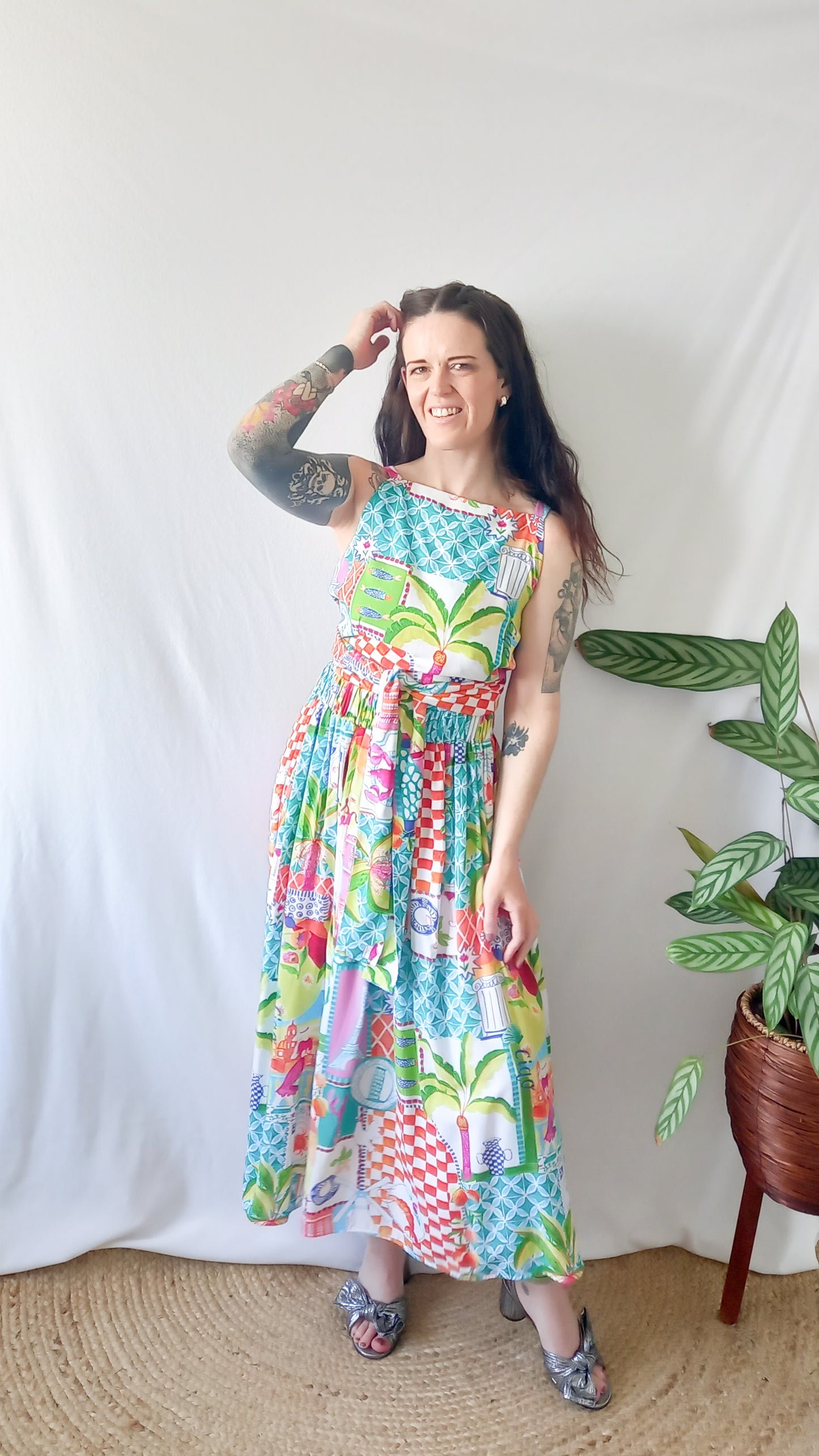 Tropical rental dress set - size M