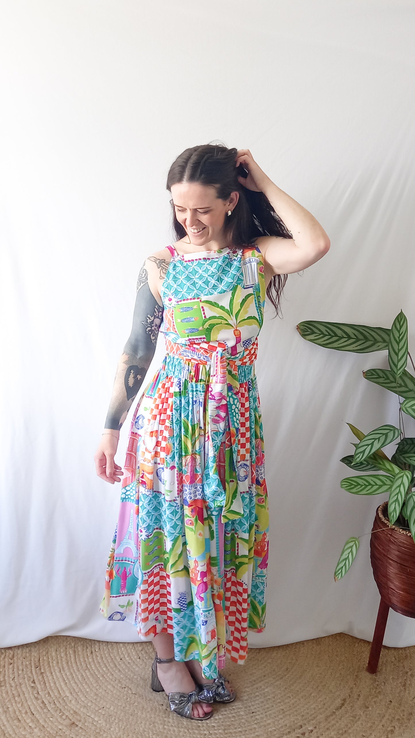 Tropical rental dress set - size M