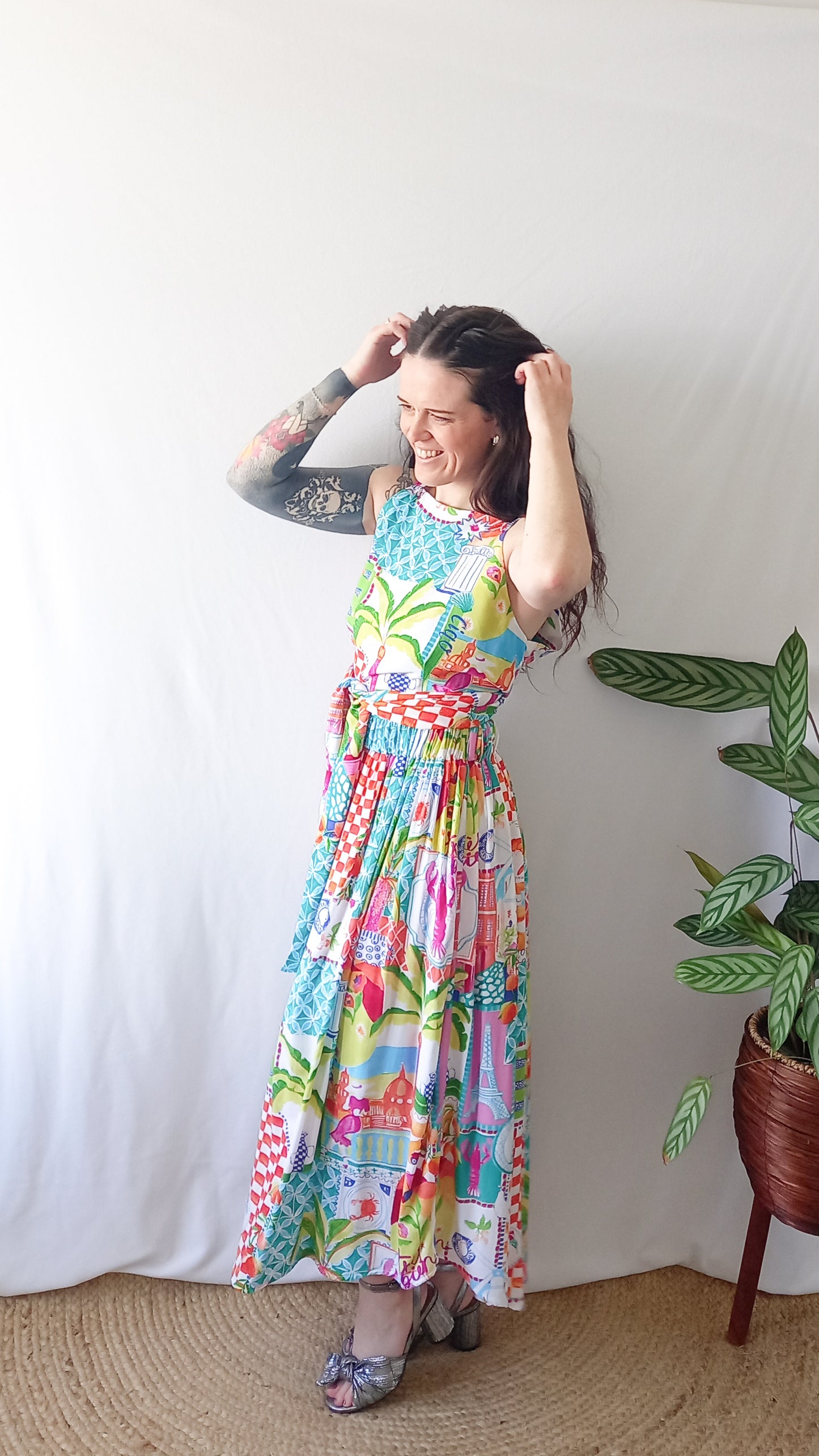 Tropical rental dress set - size M