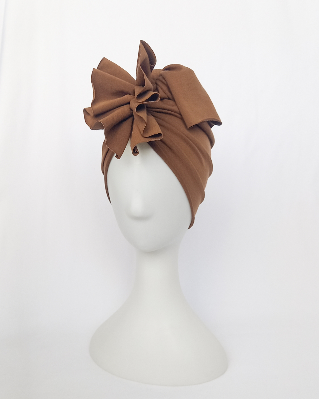Fawn merino turban