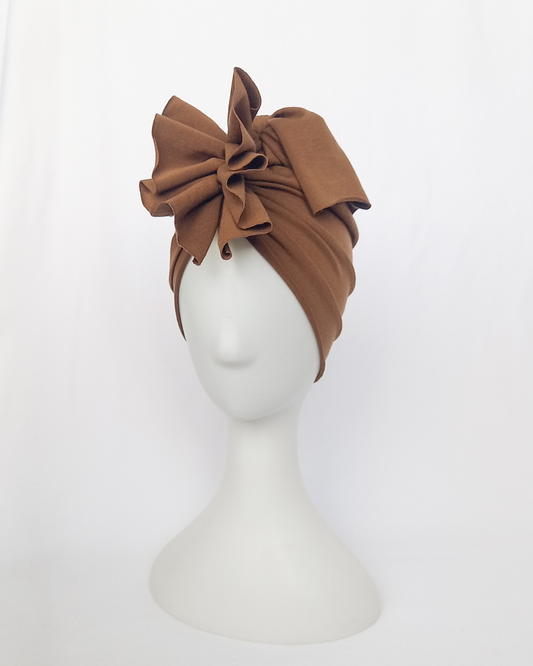 Fawn merino turban
