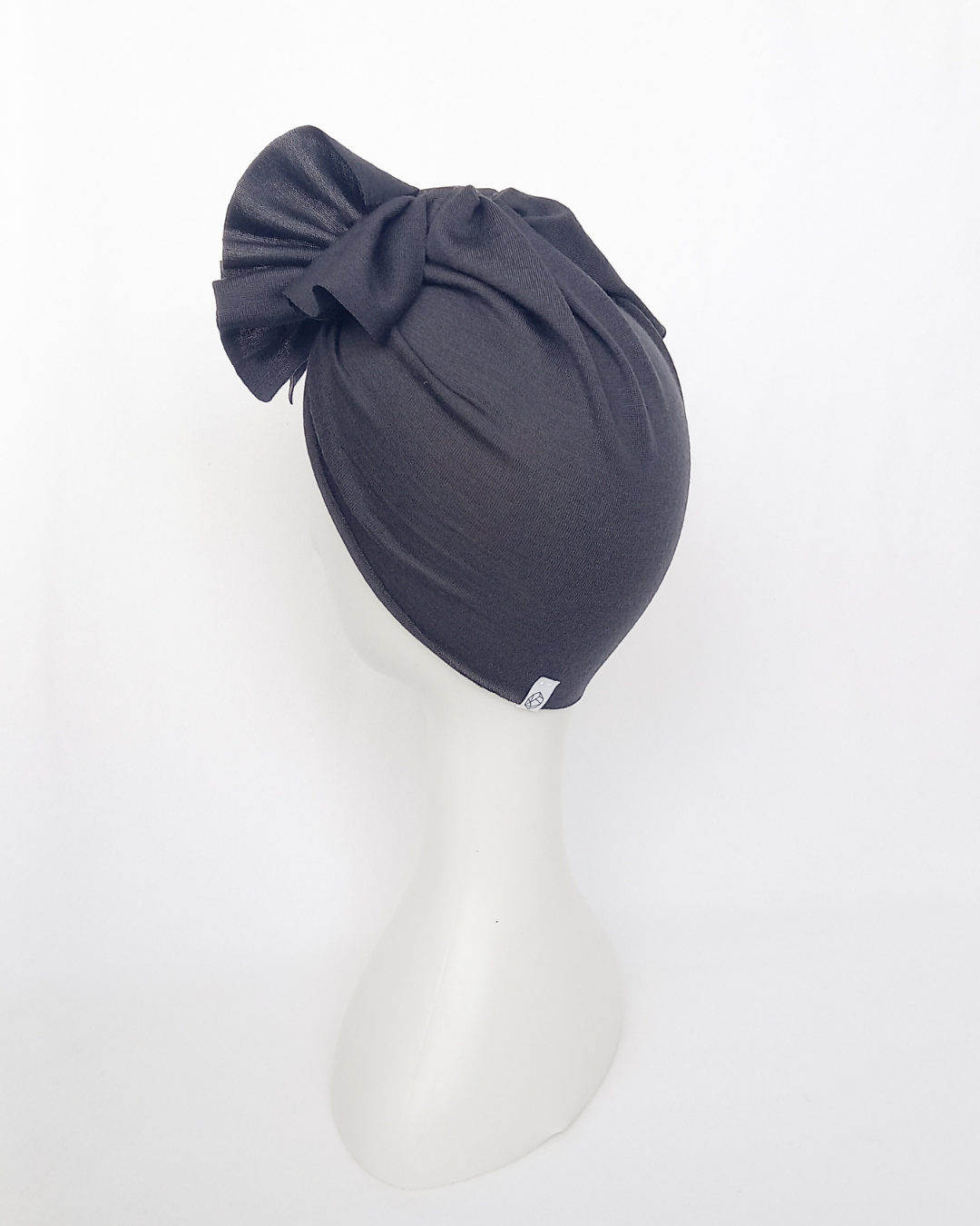 Charcoal merino turban