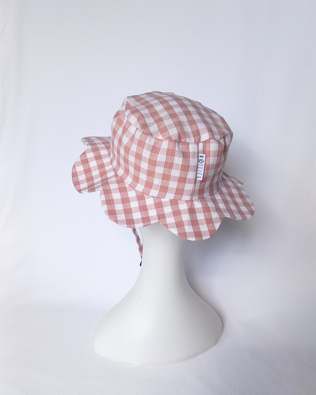 Rose gingham sunhat