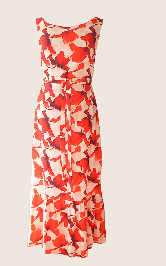 Red poppy rental dress - size 10