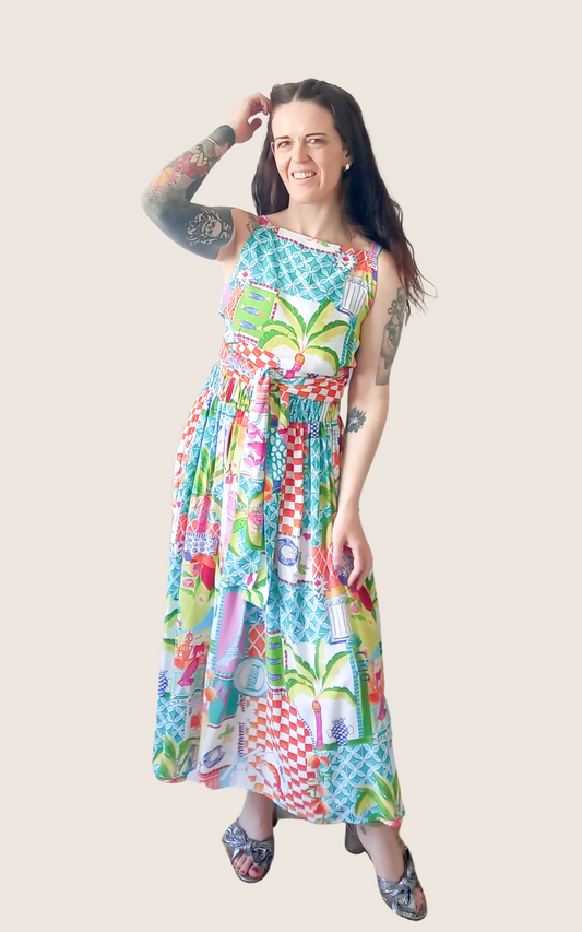 Tropical rental dress set - size M